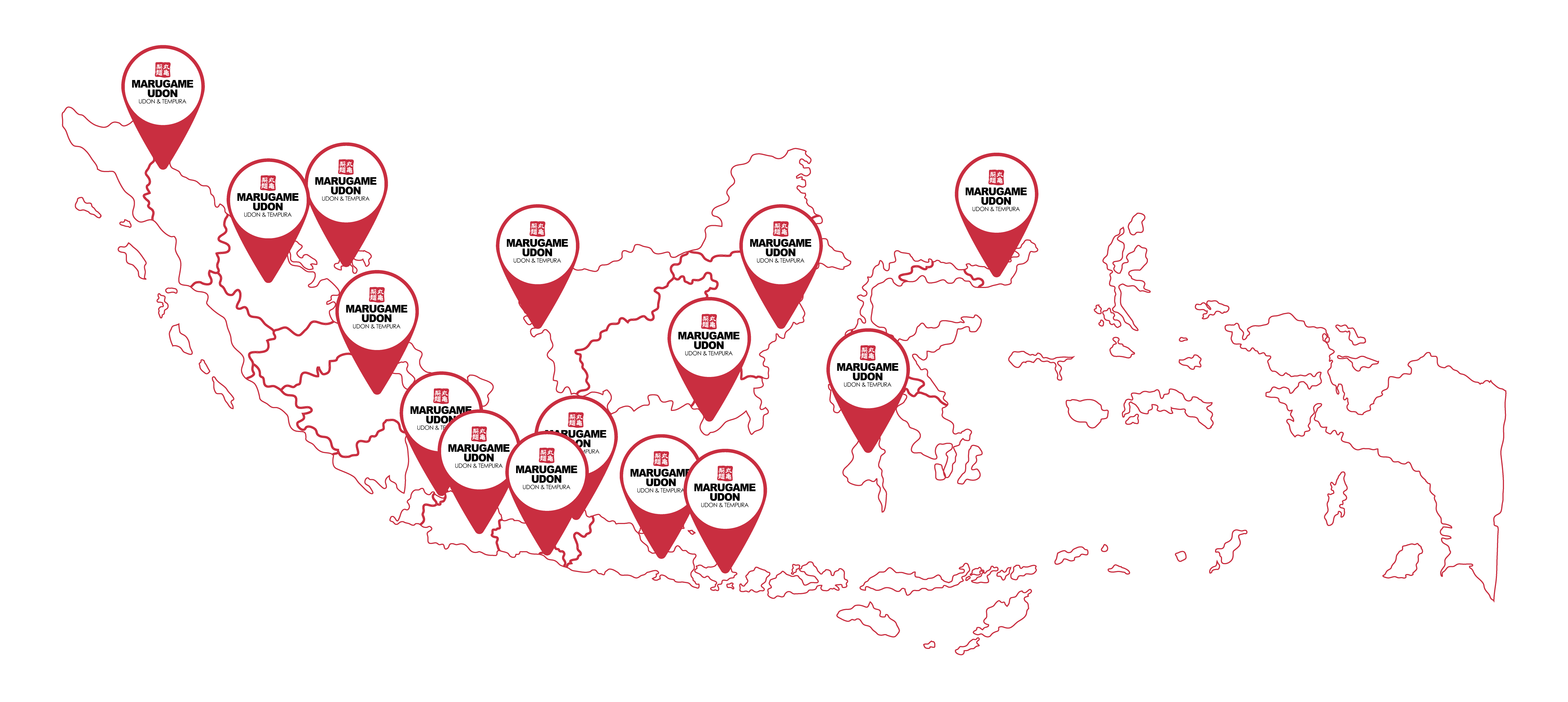 Marugame Udon Branches in Indonesia